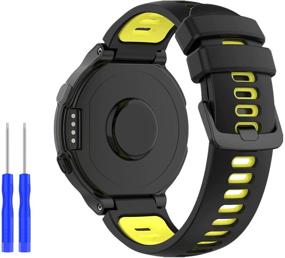 img 4 attached to HUABAO Watch Strap Compatible With Garmin Forerunner 220 Wellness & Relaxation