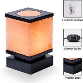 img 2 attached to 🌿 100% Authentic Natural Himalayan Salt Lamp - Hand Carved Crystal Rock Salt from the Himalayan Mountains on a Premium Wood Base - UL-Listed Dimmer Cord Included - 10 lbs