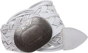 img 1 attached to Wide Braided Oval Disc Leather