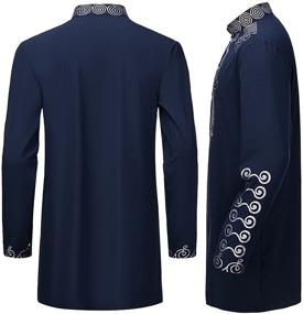 img 1 attached to LAXX Традиционная африканская верхняя рубашка бордового цвета