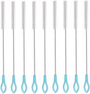 🧹 convenient set of 10 blue nylon straw brushes for efficient pipe and tube cleaning logo