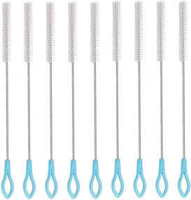 img 4 attached to 🧹 Convenient Set of 10 Blue Nylon Straw Brushes for Efficient Pipe and Tube Cleaning