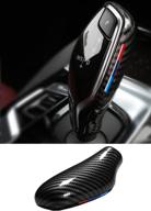 🚗 stylish black auto accessories: abs gear shift knob cover car sticker decal for added charm and protection logo