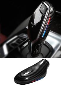 img 4 attached to 🚗 Stylish Black Auto Accessories: ABS Gear Shift Knob Cover Car Sticker Decal for Added Charm and Protection