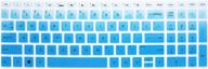 🔵 blue ombre keyboard skin for 15.6" hp pavilion x360 15-br075nr, hp envy x360 15m-bp 15m-bq, hp spectre x360 15-ch011dx, hp pavilion 15-cb 15-cc 15-cd 15-bw 15-bs & 17.3" hp 17m-ae 17-bs - compatible keyboard cover logo