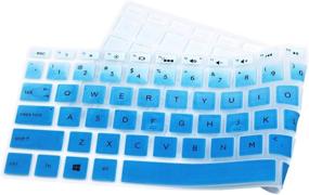 img 1 attached to 🔵 Blue Ombre Keyboard Skin for 15.6" HP Pavilion X360 15-br075nr, HP Envy x360 15m-bp 15m-bq, HP Spectre x360 15-ch011dx, HP Pavilion 15-cb 15-cc 15-cd 15-bw 15-bs & 17.3" HP 17m-ae 17-bs - Compatible Keyboard Cover