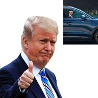 🚗 toogod trump car sticker window cling decal - perfect for passenger/right side window decoration logo