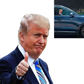 img 4 attached to 🚗 Наклейка для автомобиля Toogod Trump с присоской на окно - идеально подходит для украшения пассажирского/правого окна.