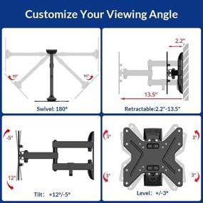 img 2 attached to Fleximounts Full Motion TV Wall Mount Bracket 13-42 Inch, Articulating Arms 📺 with Swivel and Tilt, Compatible with Max VESA 200x200mm, LED LCD Plasma Flat Screen