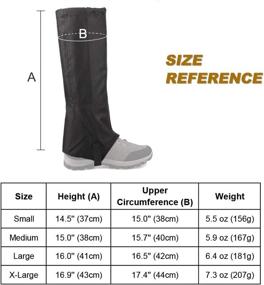 img 2 attached to 🥾 Waterproof Leg Gaiters for Hiking & Snow Boot Protection: MAGARROW Outdoor Oxford Fabric Shoe Cover
