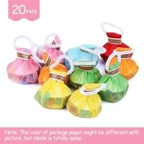 img 4 attached to 🎉 Battife 20 пакетов разноцветных конфетти-попперов для рук - Шарики для празднования дня рождения свадебных вечеринок, не оставляющих мусора, многоцветные