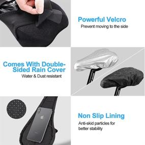 img 1 attached to 🚲 Bike Seat Cover - Ultra Soft Gel Bicycle Seat Cushion - Comfortable Bike Saddle Cushion for Men & Women