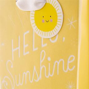 img 1 attached to 🌞 Hallmark 6-Inch Small Yellow Gift Bag with Tissue Paper - Hello Sunshine - Perfect for Baby Showers, Birthdays, Get Well, or any Special Occasion