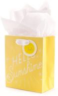 🌞 hallmark 6-inch small yellow gift bag with tissue paper - hello sunshine - perfect for baby showers, birthdays, get well, or any special occasion logo