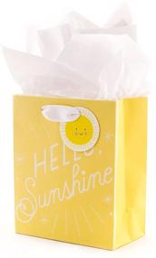 img 4 attached to 🌞 Hallmark 6-Inch Small Yellow Gift Bag with Tissue Paper - Hello Sunshine - Perfect for Baby Showers, Birthdays, Get Well, or any Special Occasion