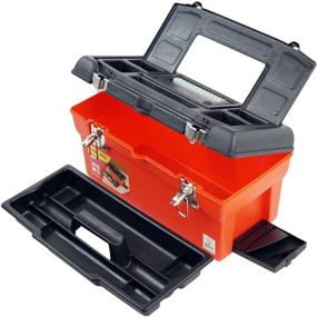 img 2 attached to Stalwart 16-Inch Utility Tool Box with 7 Compartments, Tray Included - Model 75-20105A