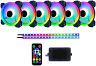 🌈 apevia tl612l2s-rgb сумеречный 120 мм стильный двойной кольцевой адресуемый rgb-вентилятор с тихой работой: пульт дистанционного управления, 28 светодиодов, 8 антивибрационных резиновых накладок, 2 магнитных светодиодных полосы (6+2 шт.) логотип