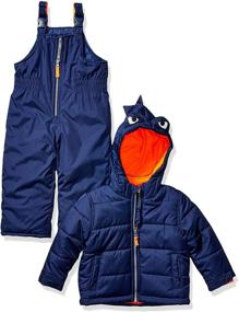 img 4 attached to Carter's Little Character Snowsuit: Roar into Style with Dinosaur Boys' Clothing