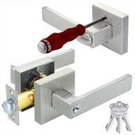 install straight handles entrance lockset logo
