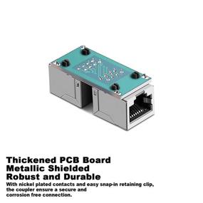 img 1 attached to 💙 Синий 5 шт. RJ45 сборка Ethernet удлинительного разъема - разъем для объединения кабелей Cat7 Cat6 Cat5e устройства к устройству: улучшенное решение для подключения.