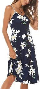 img 4 attached to 🌸 Floral Sleeveless Women's Clothing: Casual Summer Dresses and Attire for Women