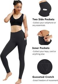 img 1 attached to 🩲 Fengbay 2-Pack High-Waist Yoga Pants with Pockets - Tummy Control, Workout, Running, 4-Way Stretch Leggings