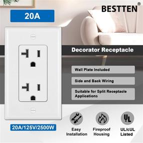 img 3 attached to 💡 Enhanced Safety and Convenience with BESTTEN Receptacle Electrical Non Tamper Resistant Residential