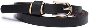 img 3 attached to Stylish and Versatile Women's Skinny Leather Belts with Solid Ornament: Must-Have Accessories for Fashionable Ladies