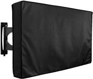 premium outdoor waterproof tv cover 52-55 inches with bottom enclosure - heavy duty, thick fabric, and weatherproof protection for outside tvs логотип