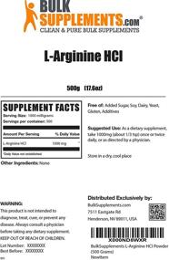 img 3 attached to 💪 Порошок L-аргинина HCl от BulkSupplements.com - высококачественный порошок аминокислоты для азотной кислоты - повышение уровня кислорода и дополнение АКГ (500 г - 1,1 фунта)