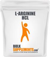 💪 порошок l-аргинина hcl от bulksupplements.com - высококачественный порошок аминокислоты для азотной кислоты - повышение уровня кислорода и дополнение акг (500 г - 1,1 фунта) логотип