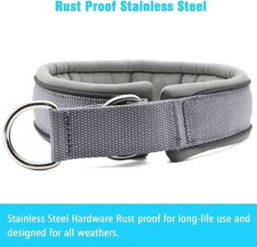 img 2 attached to 🐾 1.57-Inch Wide Slip-On Dog Collar for Daily Use, Beach, Forest, Agility and More - Soft Foam, Reflective Strips, Stainless Steel Hardware, Quick-Drying Neoprene Lining, and Enhanced SEO