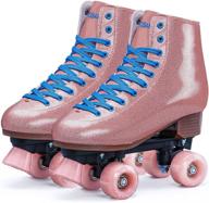 🌟 glitter sparkle quad roller skates for women and girls by tuosamtin - perfect for indoor and outdoor use logo