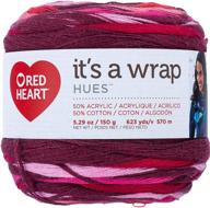 ❤️ red heart e901-9997 it's a wrap hues yarn in wine-not shade logo