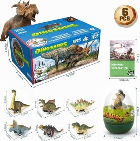 img 2 attached to 🦖 Dinosaur Toy Cars for Boys Ages 3-6, Zealous 6 Pack Dinosaur Toys with Dinosaur Eggs, Pull Back Vehicles, T-Rex Dinosaur Games, Perfect for Birthdays, Christmas, Parties, and Gifting