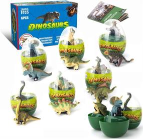 img 4 attached to 🦖 Dinosaur Toy Cars for Boys Ages 3-6, Zealous 6 Pack Dinosaur Toys with Dinosaur Eggs, Pull Back Vehicles, T-Rex Dinosaur Games, Perfect for Birthdays, Christmas, Parties, and Gifting