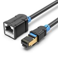 ➡️ high-speed ethernet extension cable (15ft), vention rj45 male to female connector, cat6 network cable – ideal for extending computer lan connectivity, shielded for superior performance – cat6 sstp ethernet patch cable (16ft/5m) logo