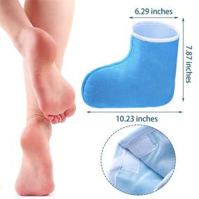 img 2 attached to 🧤 Blue Paraffin Wax Mitts and Booties for Moisturizing Spa Hand and Foot Care - Ideal Paraffin Wax Gloves, Terry Cloth Mitts, and Wax Bath Accessories