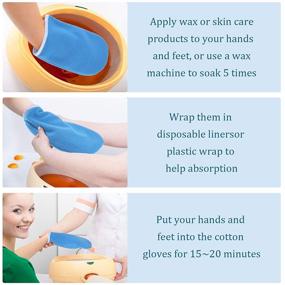 img 1 attached to 🧤 Blue Paraffin Wax Mitts and Booties for Moisturizing Spa Hand and Foot Care - Ideal Paraffin Wax Gloves, Terry Cloth Mitts, and Wax Bath Accessories