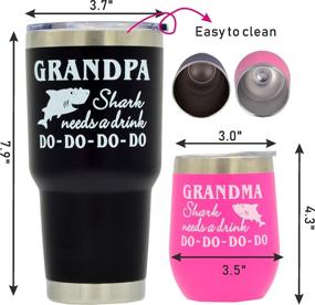 img 3 attached to 🦈 Grandparent Shark Gifts, Grandma Shark Coffee Mug, Grandpa Shark Coffee Mug, Grandma Shark Tumbler, Grandpa Shark Tumbler, Grandpa Shark Needs a Drink, Grandma Shark Present, Grandma Shark Tumbler with Lid, Grandpa Shark Tumbler with Lid, Grandma Shark Cup with Straw