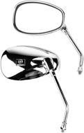 🛵 enhance your scooter or moped with 8mm reverse thread adjustable mirrors in oval chrome finish logo