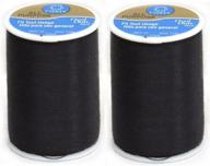 🧵 coats & clark dual duty all-purpose thread 400 yds: black - one spool of yarn (2) logo