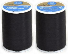 img 1 attached to 🧵 Coats & Clark Dual Duty All-Purpose Thread 400 Yds: Black - ONE Spool of Yarn (2)