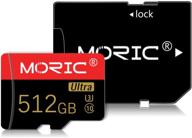 512gb micro sd card high speed class 10 with free sd adapter for android smartphones, tablets, and other compatible devices (red & gold 512gb) logo