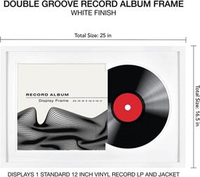 img 2 attached to 📸 MCS White 16.5x25 Inch Double Groove Record Album Frame: Preserve Your Memories in Style!