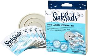 img 4 attached to 🧼 SinkSuds Travel Laundry Detergent Liquid Soap: Odor Eliminator for All Fabrics, TSA Compliant, 6 Sink Packets (0.25 fl oz Each) + Stopper