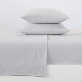 img 2 attached to 🛌 Raye Collection: Premium Turkish Cotton Heavyweight Flannel Sheet Set for Ultimate Comfort and Warmth during Winter Nights