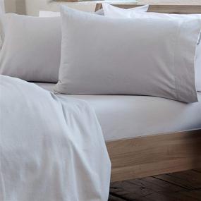 img 4 attached to 🛌 Raye Collection: Premium Turkish Cotton Heavyweight Flannel Sheet Set for Ultimate Comfort and Warmth during Winter Nights