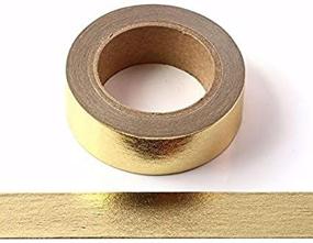 img 4 attached to Gold Solid Foil Decorative Washi Tape | Self Adhesive Masking Tape 15mm x 10 Meters - Enhance your SE Ranking!