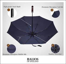 img 3 attached to Balios Bailos_Umb_Black Prestige Umbrella Windproof